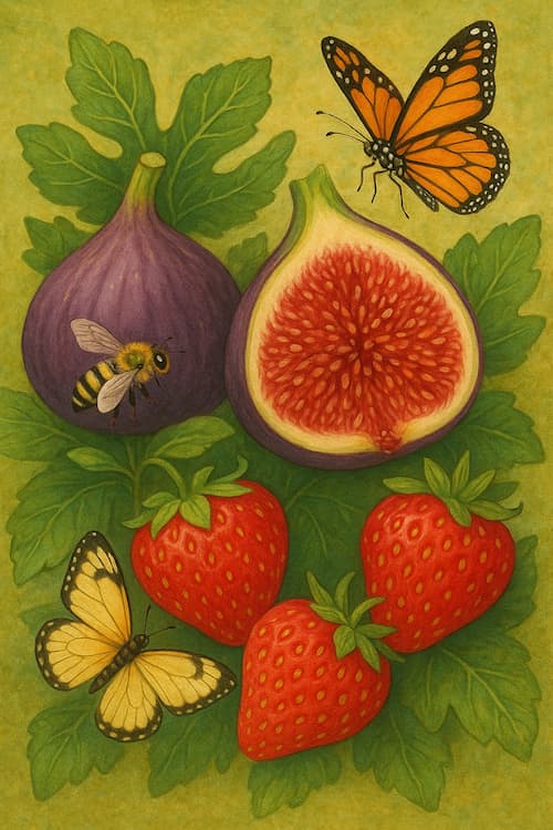 Growing figs and strawberries